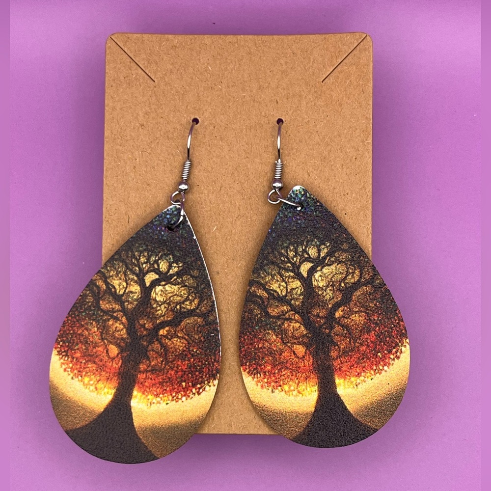 Teardrop Tree Earrings